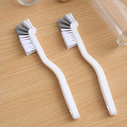 4 Piece Cleaner Brush to Deep Clean Tile Lines,Dearjana Small Scrub Brushs Corner Brush with Stiff Bristles for Detail Sink,Bottle,Household Pot Pan,Coffee Makers,Bathroom,Shower Cleaning,White
