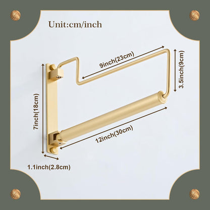 NEWRAIN Folding Wall Mounted Clothes Hanger Rack Clothes Hook Solid Brass with Swing Arm Holder Clothing Hanging System Closet Storage Organizer Heavy Duty Drying Rack Wall Mount,Brushed Gold
