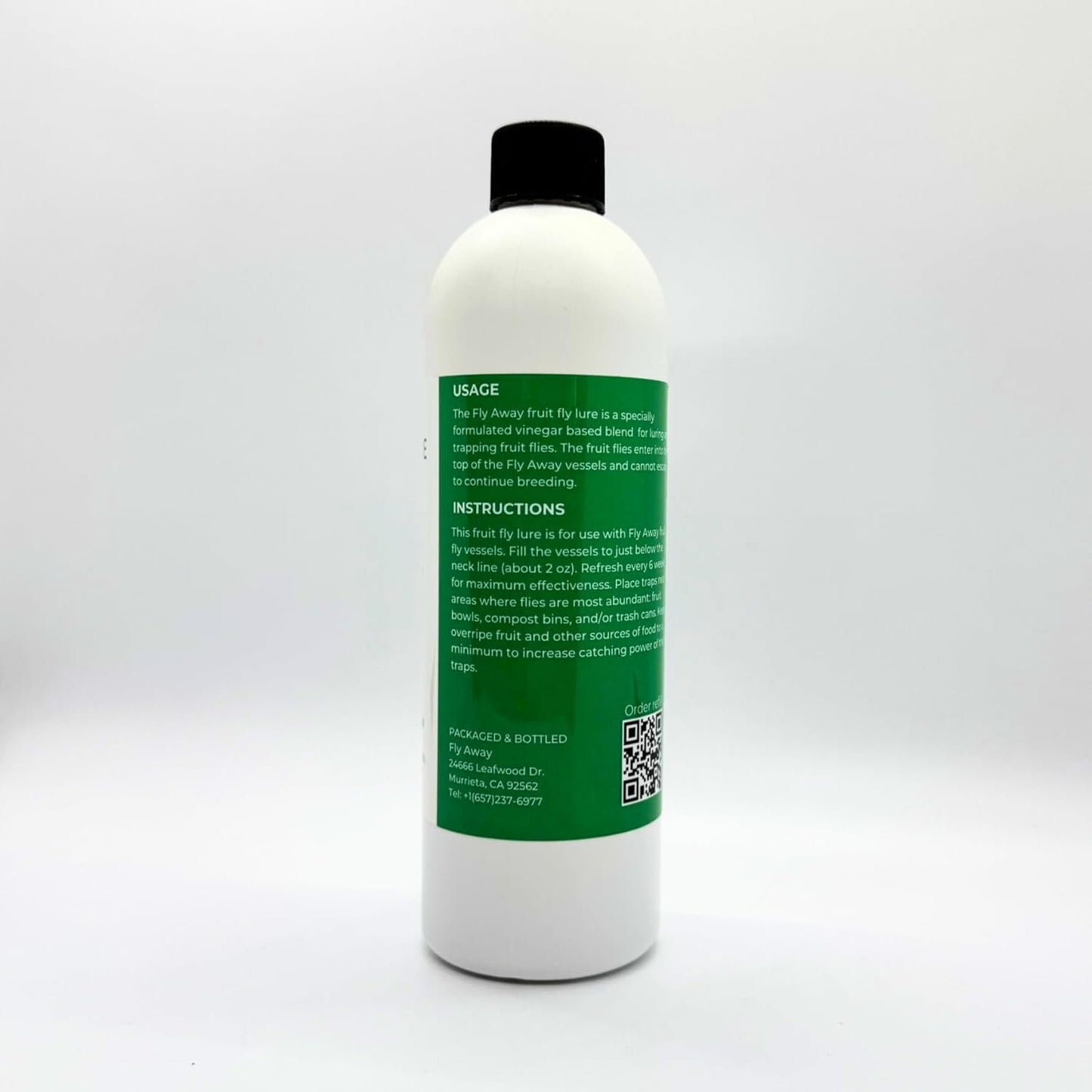 Fly Away Fruit Fly Liquid Lure - Trap Fruit Flies Fast. Safe Around Food. Fruit Fly Trap Indoor Bait for Kitchens, Restaurants, and Bars. Use Alone or as Refill for Fly Away Fruit Fly Trap Kit (12 oz)