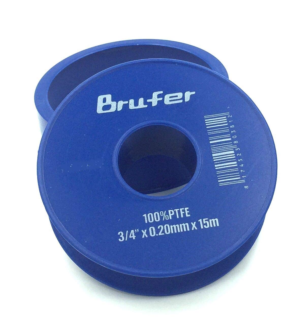 BRUFER PTFE Plumbers Plumbing Thread Seal Tape (3/4" - 5 Pack)