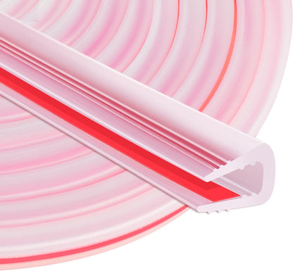ToLanbbt Rubber Edge Trim U Channel, 1/16" Self Adhesive Sheet Metal Edge Guard Protector, EPDM Seal Strip for Car Doors, Steel Plates, Glass, Hatches, Table Corners, Fit 1/16"(1.6mm), 10Ft, Clear