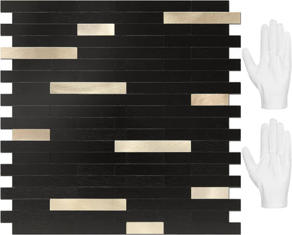 STICKGOO Peel and Stick Backsplash Tile, Stick on Backsplash for Kitchen and Bathroom, Volakas White Look PVC Mixed Metal Silver Self Adhesive Wall Tiles(Sample)