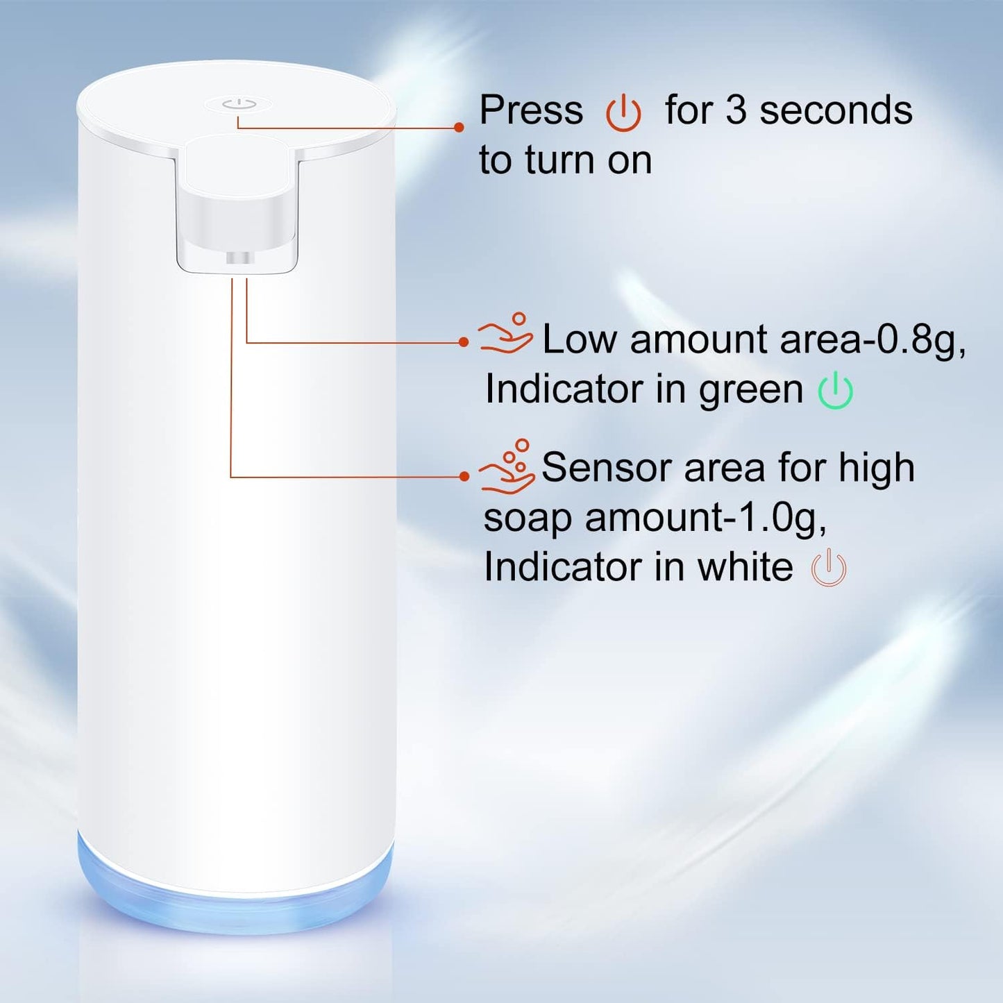 LAOPAO Rechargeable Automatic Foaming Soap Dispenser - Stainless Steel Touchless 9oz Foam Soap Dispenser for Bathroom and Kitchen - Xmas Gift