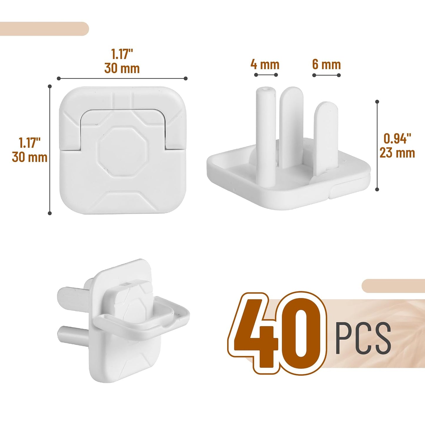 Bates Outlet Covers - Baby Proofing, 10 Pack, 3 Prongs, Child Proof