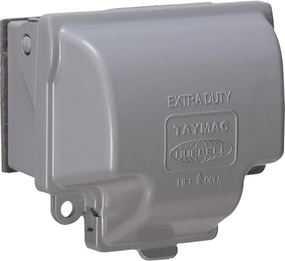 TayMac MX3200 RaynGuard Extra Duty Metal Weatherproof in-Use Cover, 1-Gang, Gray, 3.55 x 3.37 x 6.12 inches