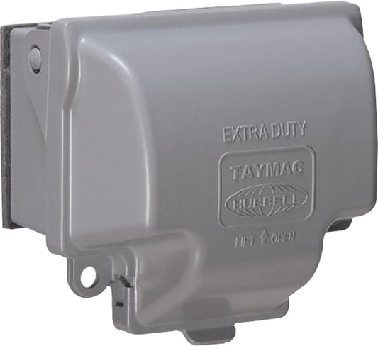 TayMac MX3200 RaynGuard Extra Duty Metal Weatherproof in-Use Cover, 1-Gang, Gray, 3.55 x 3.37 x 6.12 inches