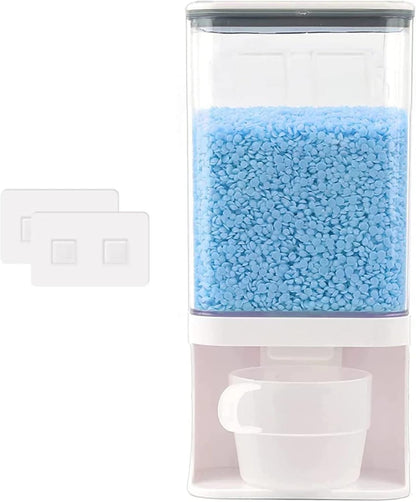 105 Oz Laundry Detergent Dispenser with Nail - Wall Mounted Scent Booster Beads Container, Softener Beads Storage, Rice Dispenser, Dry Food/Solid Grain Organizer