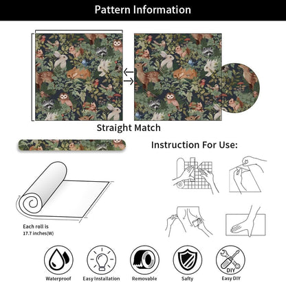 MuralPeel White/Pink/Gold Floral Garden Black Blue Flowers Vintage Peel and Stick Wallpaper Self Adhesive Removable Easy Peel Off Contact Paper Stick on Wall Paper for Bedroom Cabinet Renter Friendly