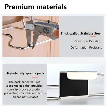 Metal Trash Bag Holder for Kitchen,Office,Dorm Room,Hanging Trash Can, Under Cabinet Hanger Rack,Space Saving Garbage Hook,Bag Holder for Plastic Bags (Black, 9.3 * 5.9'')