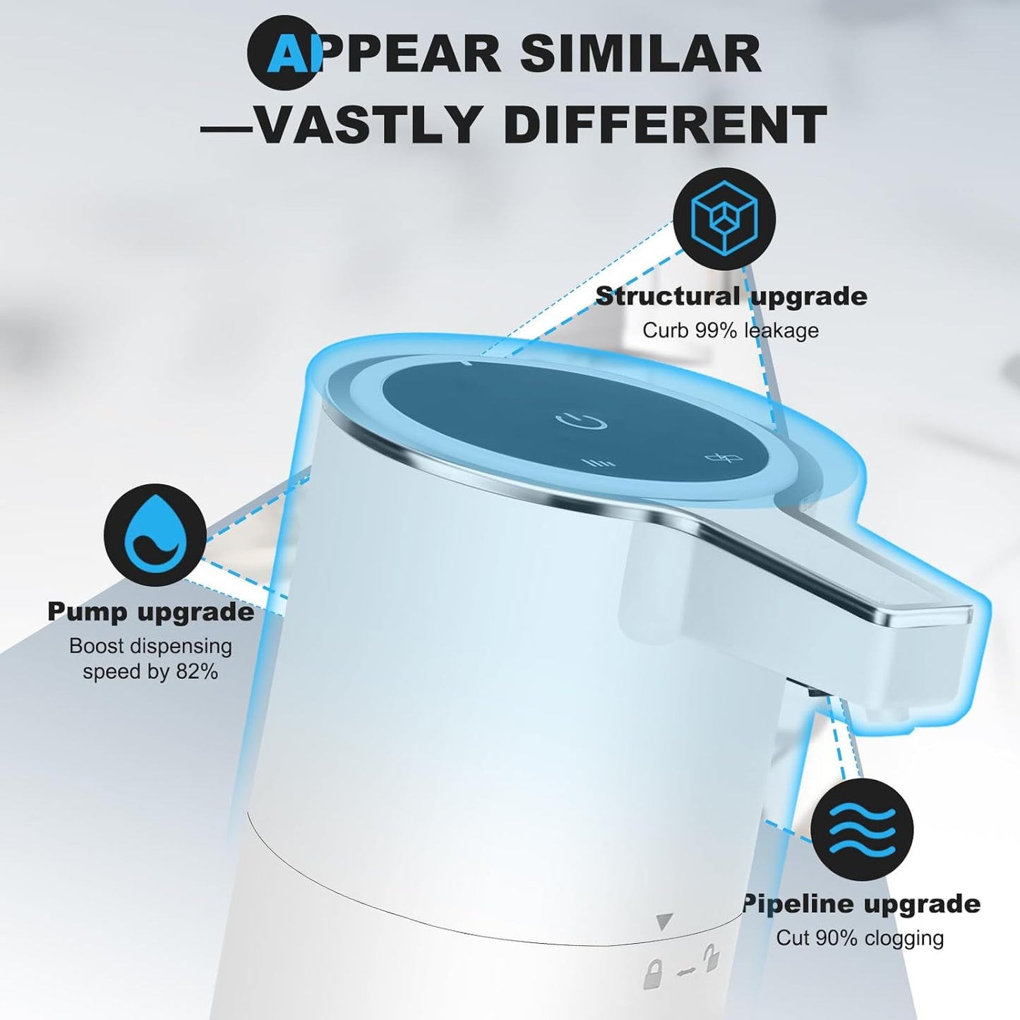 Automatic Soap Dispenser Liquid Touchless: 13.52oz/400ml Wall USB Rechargeable - 4-Level Adjustable Modern Electric Hand Soap Dispenser - Kitchen Bathroom Kids Family Black
