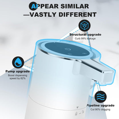 Automatic Soap Dispenser Liquid Touchless: 13.52oz/400ml Wall USB Rechargeable - 4-Level Adjustable Modern Electric Hand Soap Dispenser - Kitchen Bathroom Kids Family Black