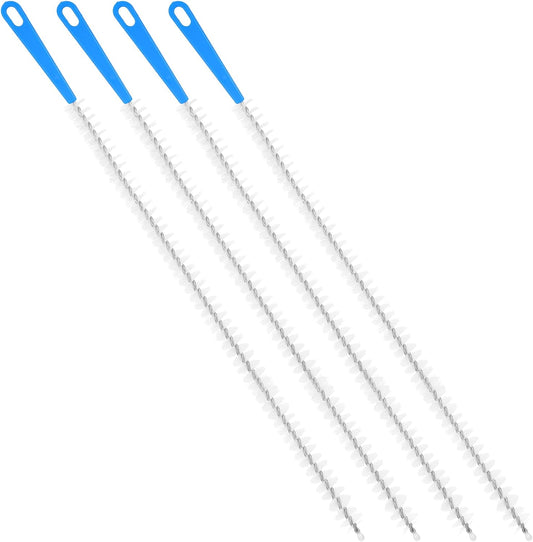 Yuanchu 4 Pack Flexible Drain Cleaning Brush, 23.6inch Long Drain Clog Remover Tool with Nylon Bristles Rust-Resistant Sink Unblocker Tool for Toilet Kitchen Shower Sewer Tub