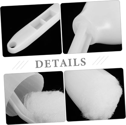 OUNONA Elastic Toilet Bowl Mop Brush Long Handle Soft Swab Under Rim Cleaning Bathroom Scrubber