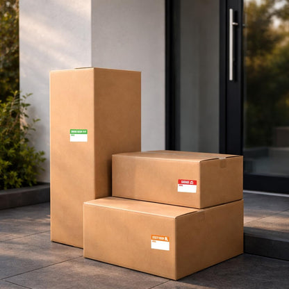 IGNIXIA Color Coded Moving Box Labels, 3x2 Inch, 20 Designs for Rooms, Writable Notes Area, Fragile, Heavy, and Blank Stickers Included
