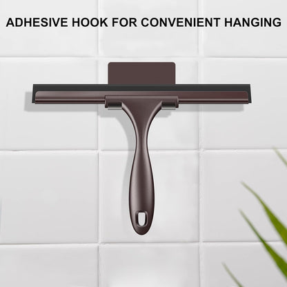 SetSail Squeegee for Shower Glass Door Stainless Steel Shower Squeegee for Glass Doors All-Purpose Window Squeegee for Tile Shower Walls, Sink, Mirror, Bathroom, Car Window Cleaning 10 Inches