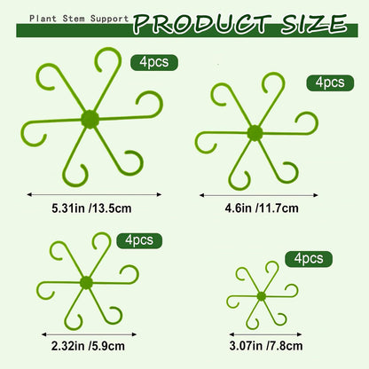 Monstera Plant Support, 16Pcs 4 Sizes Plant Stem Holders Reusable Plant Stakes for Indoor Plants Accessories Garden Tools