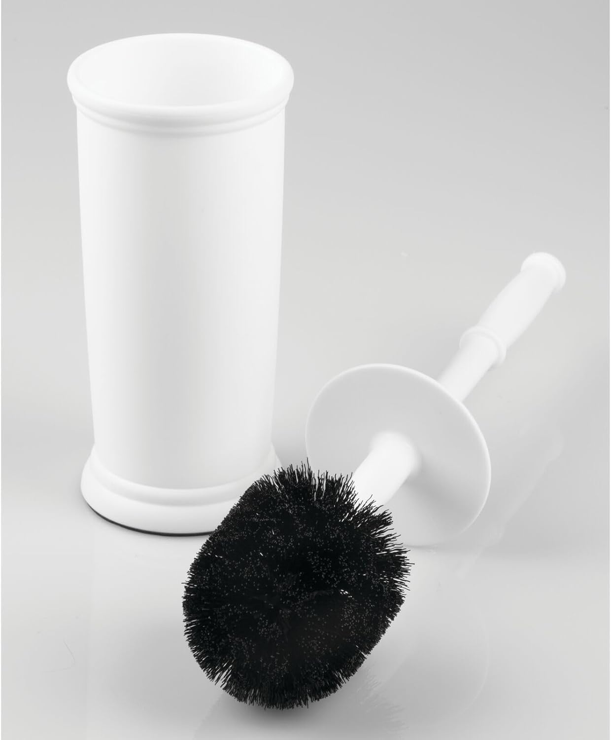 mDesign Metal Freestanding Slim Toilet Bowl Brush and Holder
