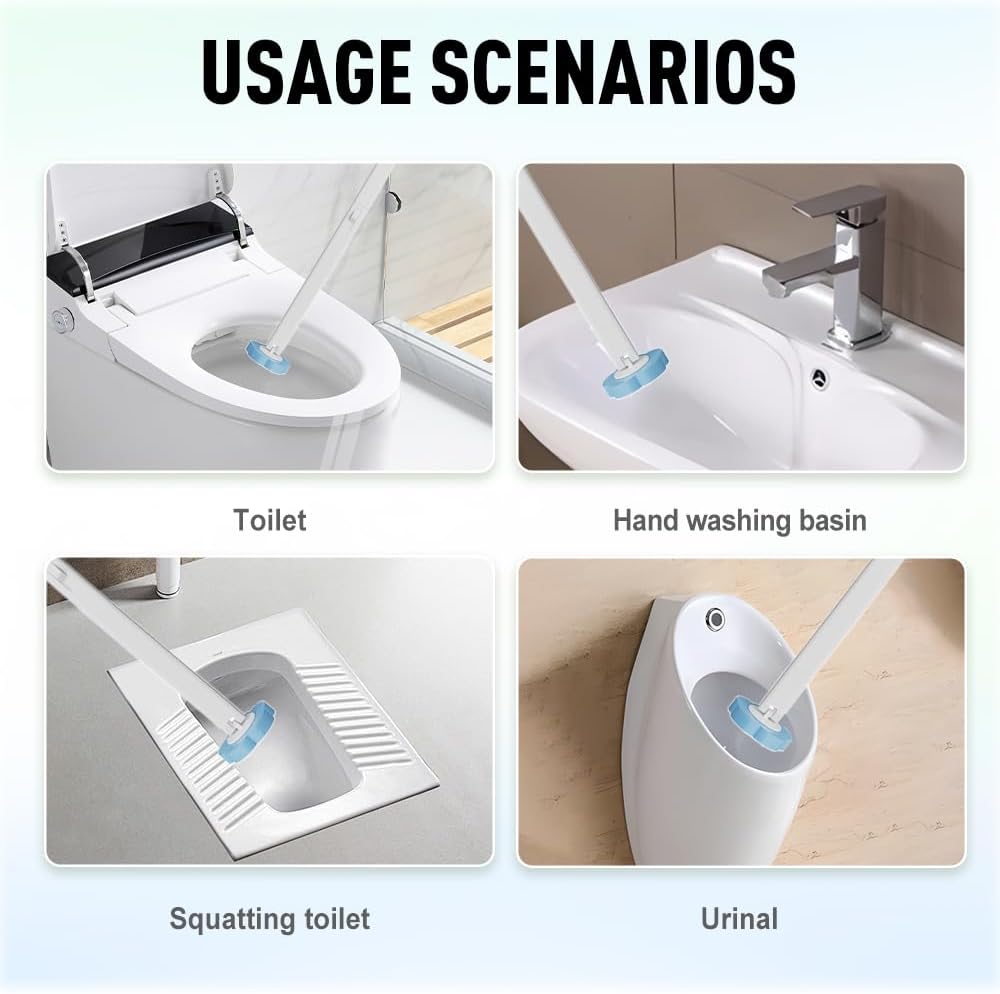 Disposable Toilet Cleaning System: Toilet Brush & Holder Kit with 18PCS Pre-Soaked Cleaner Wall-Mount Scrubbing Toilet Brush Bathroom Cleaning Kit (36-Pack Lavender Brush Head)