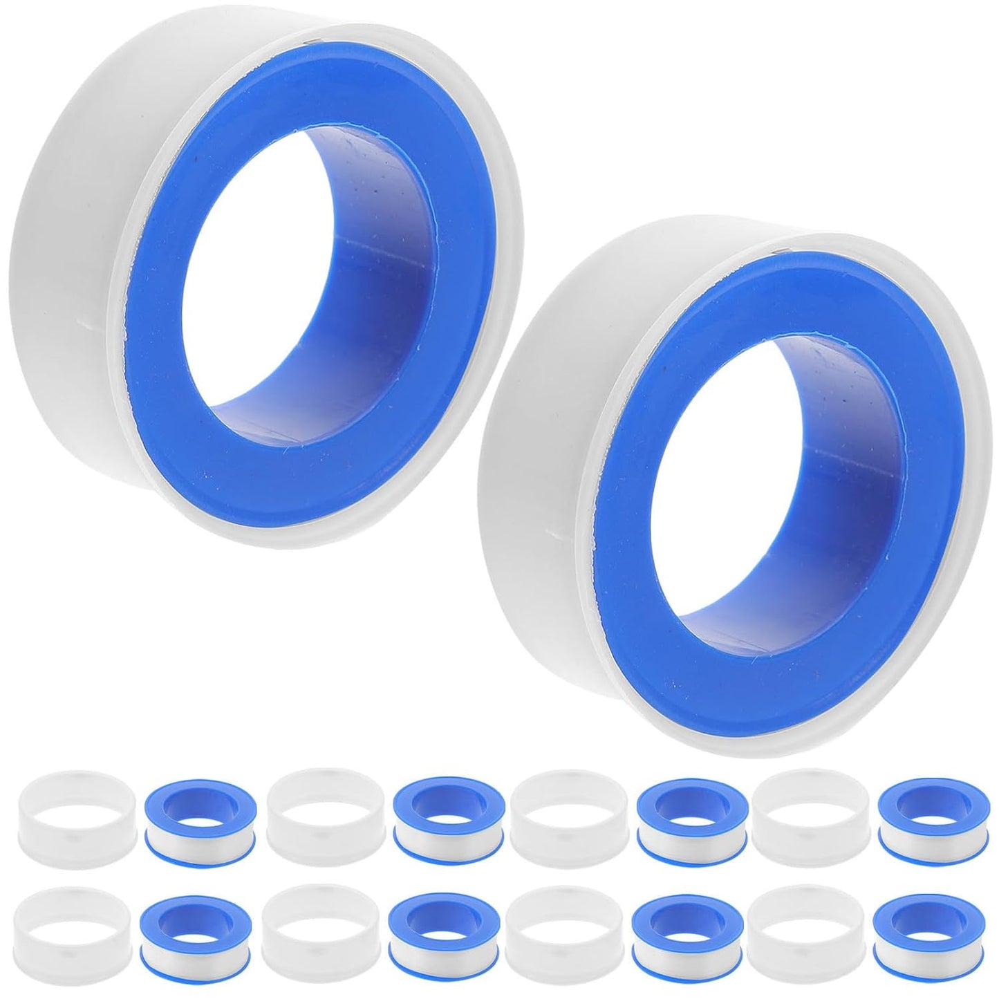 10 Rolls PTFE Thread Seal Tape for Plumbers, High Temperature Resistant Plastic Tape Preventing Water or Gas Leakage, for Industrial Plumbing and Thread Maintenance