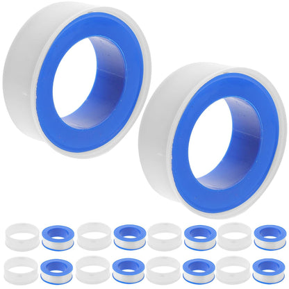 10 Rolls PTFE Thread Seal Tape for Plumbers, High Temperature Resistant Plastic Tape Preventing Water or Gas Leakage, for Industrial Plumbing and Thread Maintenance