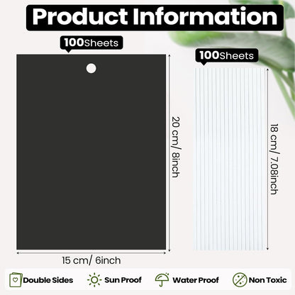 Qualirey 150 Pcs 6x8 Inch Yellow Sticky Traps for Gnats, Dual-Sided Sticky Gnat Traps for Indoor Outdoor Plants, Pest Control for Fungus Gnats, Fruit Flies, Whiteflies – Bulk Pack with Twist Ties