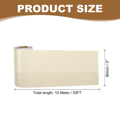 PATIKIL Self Adhesive Wood Grain Repair Tape 33'x 3", Multi-Use Realistic Wood Grain Repair Patch for Furniture Floor Door Table Chair Windows Handicraft DIY, Yellow Teak