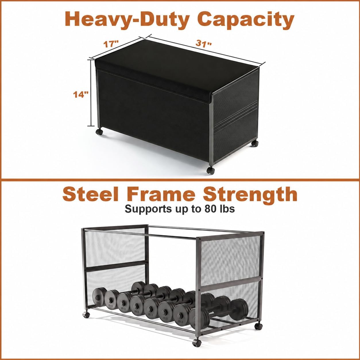 2 Pack Under the Bed Storage Containers,10 inch Height Under Bed Shoe Storage,31inch Long Underbed Storage with Wheels,Large Rolling under bed Clothes Storage Drawers with Lid for Dorm Tall ,Black