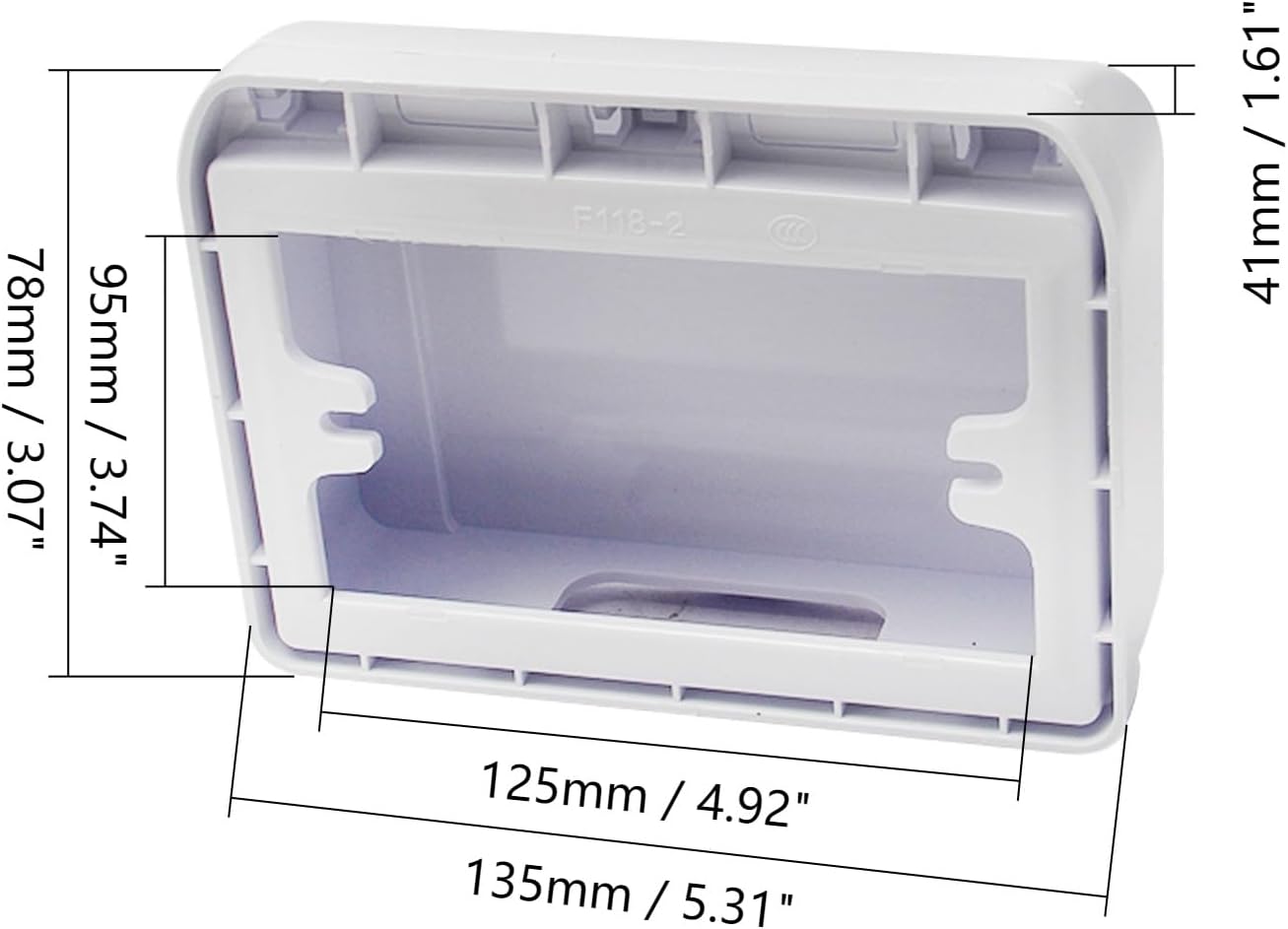 Fielect Weatherproof in Use Outlet Cover Plug Receptacle Protector for Retrofit Siding Construction Transparent 120 Type 142x83x48mm 1Pcs