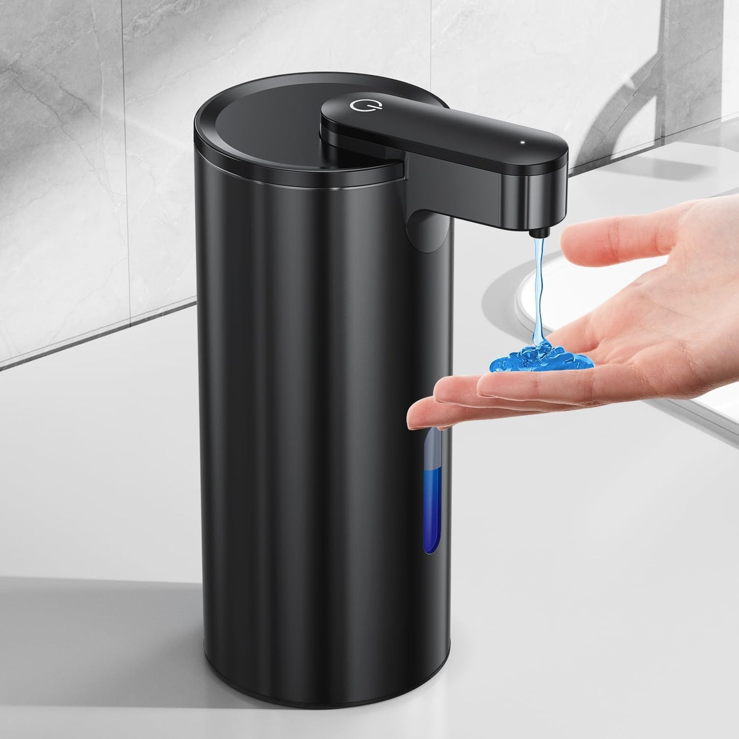 Fantictas Automatic Foaming Soap Dispenser Touchless, Stainless Steel 11.5 oz 3 Levels Adjustable Hand Soap Dispenser with Rechargeable Sensor Pump for Kitchen & Bathroom Liquid Soap