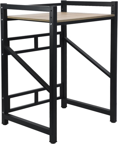 Over Washer and Dryer Shelves, Over The Washer Storage Shelf, Height Adjustable Washing Machine Storage Stand Utility Rack with Countertop B