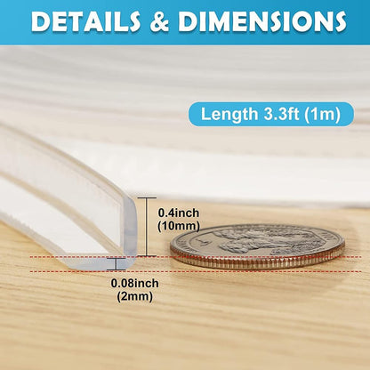 Clear Soft Edge Protector Strip, Soft PVC Baby Proofing Edge Protector with Strong Adhesive for Desk Wall Furniture Corner Safety Protection (3meter)