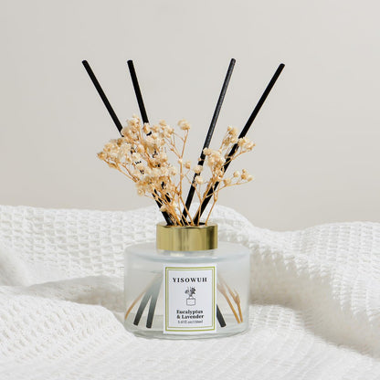 Reed Diffuser Set,5.07 fl oz (150 ml) - White Jasmine Oil Diffusers with 8 Reed Sticks,Home Fragrance Reed Diffuser for Bathroom Shelf Decor