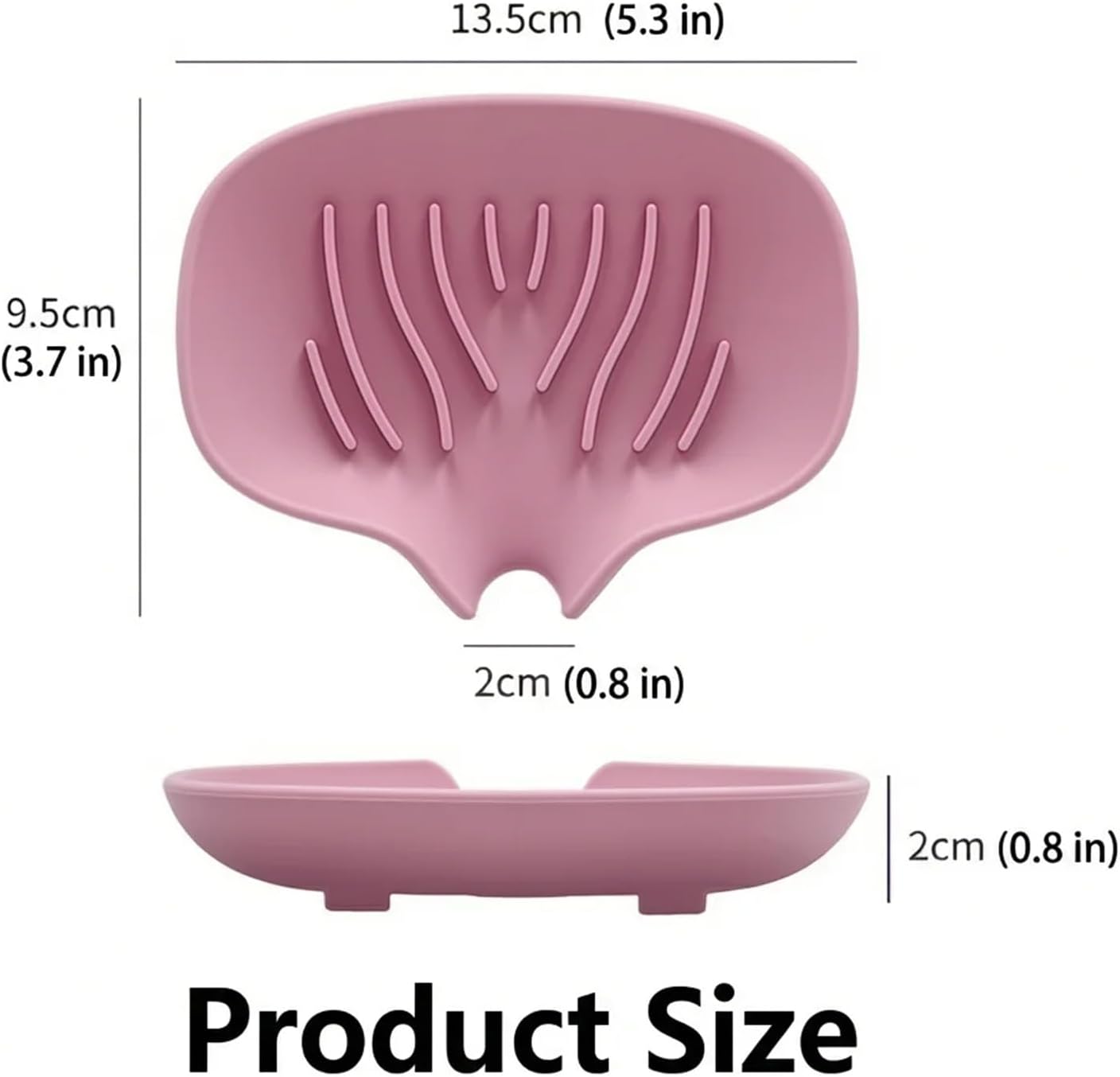 3 Pack Silicone Soap Dish with Drain, Self Draining Soap Trays, Bar Soaps Holder Saver Container with Drainage Waterfall for Bathroom Shower Kitchen Bathtub Organizer