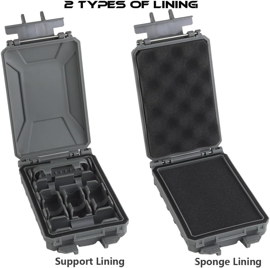 WoSporT Tactical Modular Battery Storage Organizer, MOLLE Military Hunting Vest Carry 18650/AAA/CR123A/18350 Battery Box Holder Case