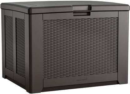 Rubbermaid Extra Large Resin Outdoor Storage Deck Box (134 Gal), Weather Resistant, Black, Deck Organization for Home/Backyard/Pool Chemicals/Toys/Garden Tools/Porch/Patio Cushions