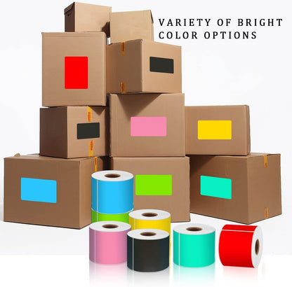 PARLAIM 3 X 5 Inch Rectangle Adhesive Color Coding Stickers,Square Inventory Stickers -250 Per Dispenser Box (Fluorescent Green)