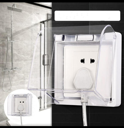 Fielect Weatherproof in Use Outlet Cover Plug 86 Type Electrical Outlet Cover Receptacle Protector 98x110x43mm for Retrofit Siding Construction, Transparent