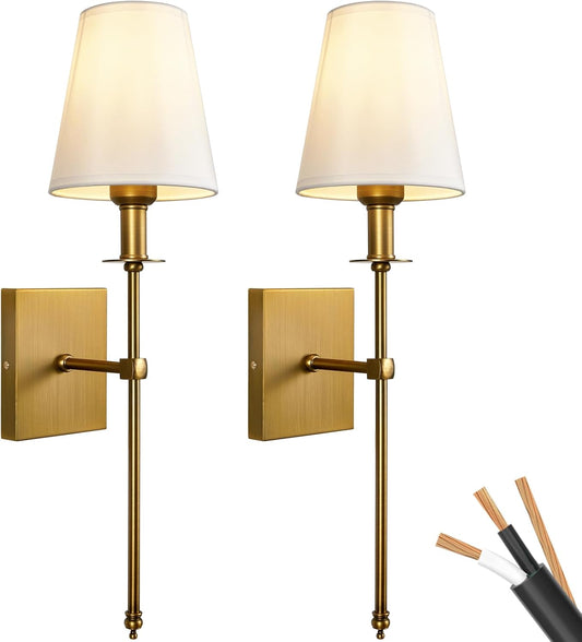 PASSICA DECOR Battery Operated Wall Sconce Set of Two, with Dimmable Rechargeable Light Bulbs,Wireless Wall Lights Remote Control, 15 Colors, Easy to Install Lights for Bedroom Living Room