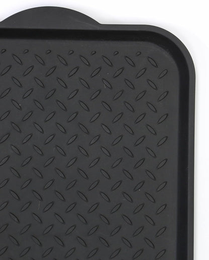 Diamond Boot Tray, 15" x 29", Black,Shoe Mat for Entryway, Mudroom or Garage, Black Floor Protection Tray