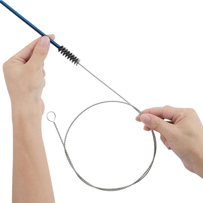 40 Inches Brush Cleaner for Cleaning Straw, Kegerator, Feeding Tube, Siphon Hose, Sunroof Drain, Refrigerator Drain, 4PCS (White)