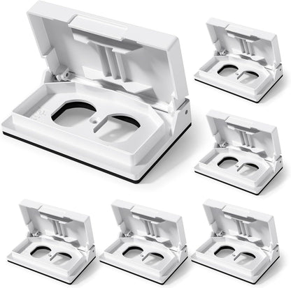 ELEGRP Horizontal Outdoor Cover for Duplex Receptacles, 2-Hole Weatherproof Wall Plate, Outdoor Electrical Outlet Cover, Standard Size 1-Gang 4.55” x 3.02”, Thermoplastic, 1 Pack, Grey