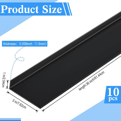 Sasylvia 10 Pcs Wall Corner Protector Guards, Vinyl 3/4 x 48 Inches Corner Trim Molding, Avoid Scratching Scuffs, Ease Install and Cleaning for Door Countertop Furniture Cabinet Protection, Clear