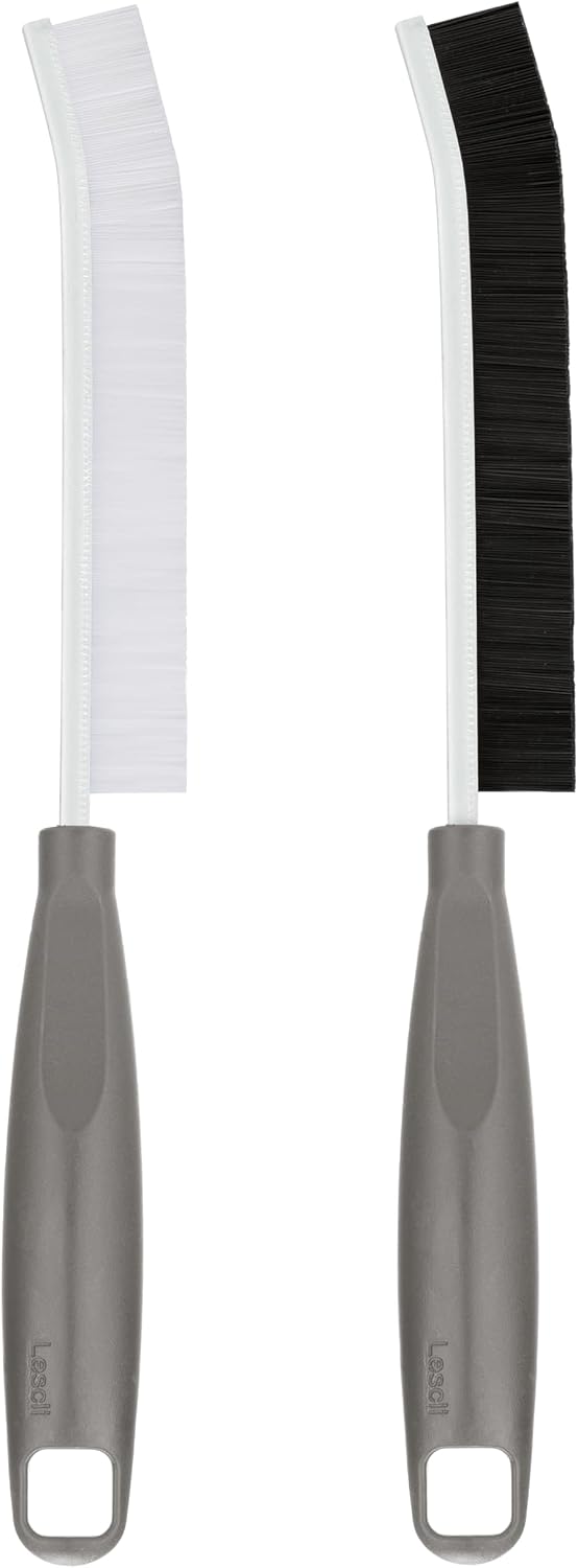 2026 NEW Ergonomic Anti-Slip Handle Grout Brush, 2Pcs Crevice Cleaning Brush, Hard Bristle Multi-Purpose Cleaning Tools, Small Cleaning Brush for Household Use Kitchen Bathroom, Right Hand