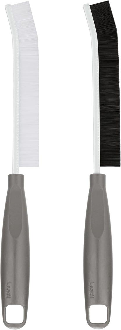 2026 NEW Ergonomic Anti-Slip Handle Grout Brush, 2Pcs Crevice Cleaning Brush, Hard Bristle Multi-Purpose Cleaning Tools, Small Cleaning Brush for Household Use Kitchen Bathroom, Right Hand