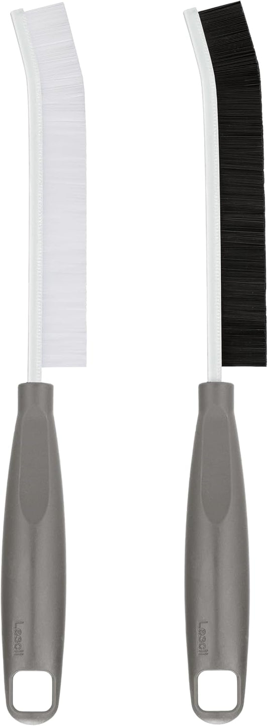 2026 NEW Ergonomic Anti-Slip Handle Grout Brush, 2Pcs Crevice Cleaning Brush, Hard Bristle Multi-Purpose Cleaning Tools, Small Cleaning Brush for Household Use Kitchen Bathroom, Right Hand