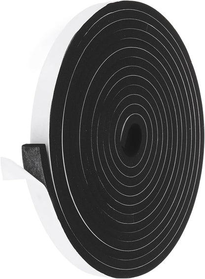 PATIKIL Weather Stripping Door Seal Strip, 3/8 Inch x 1/4 Inch x 32 Ft Self Adhesive Soundproof High Density Foam Tape Insulation for Door Window Air Conditioning, White - Colors B