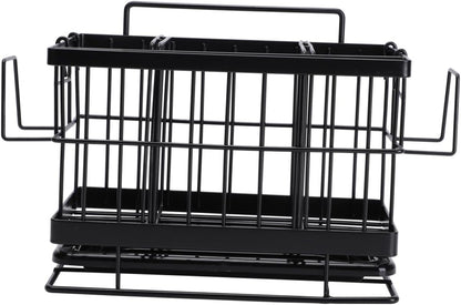 Happyyami 1pc Stainless Steel Adjustable Sponge Shelf Wall-Mounted Dish Cloth Rack Ventilated Design for Kitchen Storage for Drying Rags and Cleaning Utensils