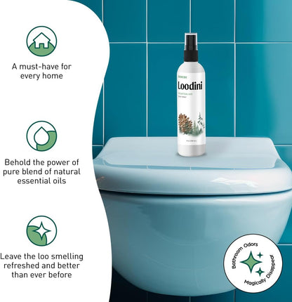 Odorcide Loo-Dini Lavender Vanilla 8oz Toilet Spray & Bathroom Spray – Use This Bathroom Spray Odor Eliminator Before You Go – Poop Spray For Toilet and Bathroom Air Freshener & Bathroom Deodorizer