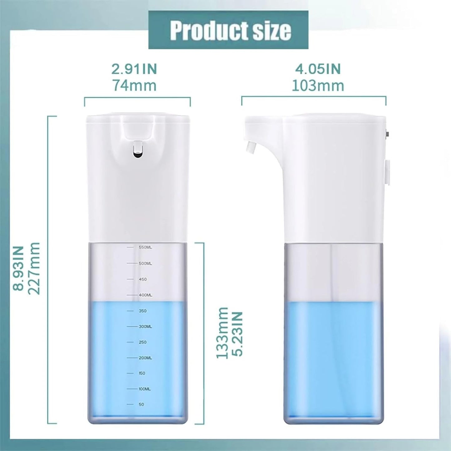 Automatic Foaming Soap Dispenser,Touchless Foam Soap Dispenser 4-Level Adjustable Electric, Auto Bathroom Kitchen Hand Soap Dispenser,12oz/350ml, Wall Mounted, Rechargeable
