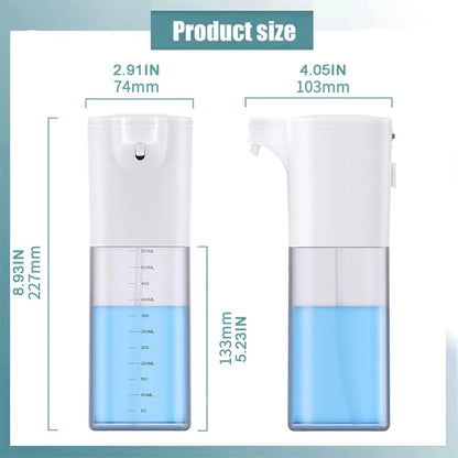 Automatic Foaming Soap Dispenser,Touchless Foam Soap Dispenser 4-Level Adjustable Electric, Auto Bathroom Kitchen Hand Soap Dispenser,12oz/350ml, Wall Mounted, Rechargeable